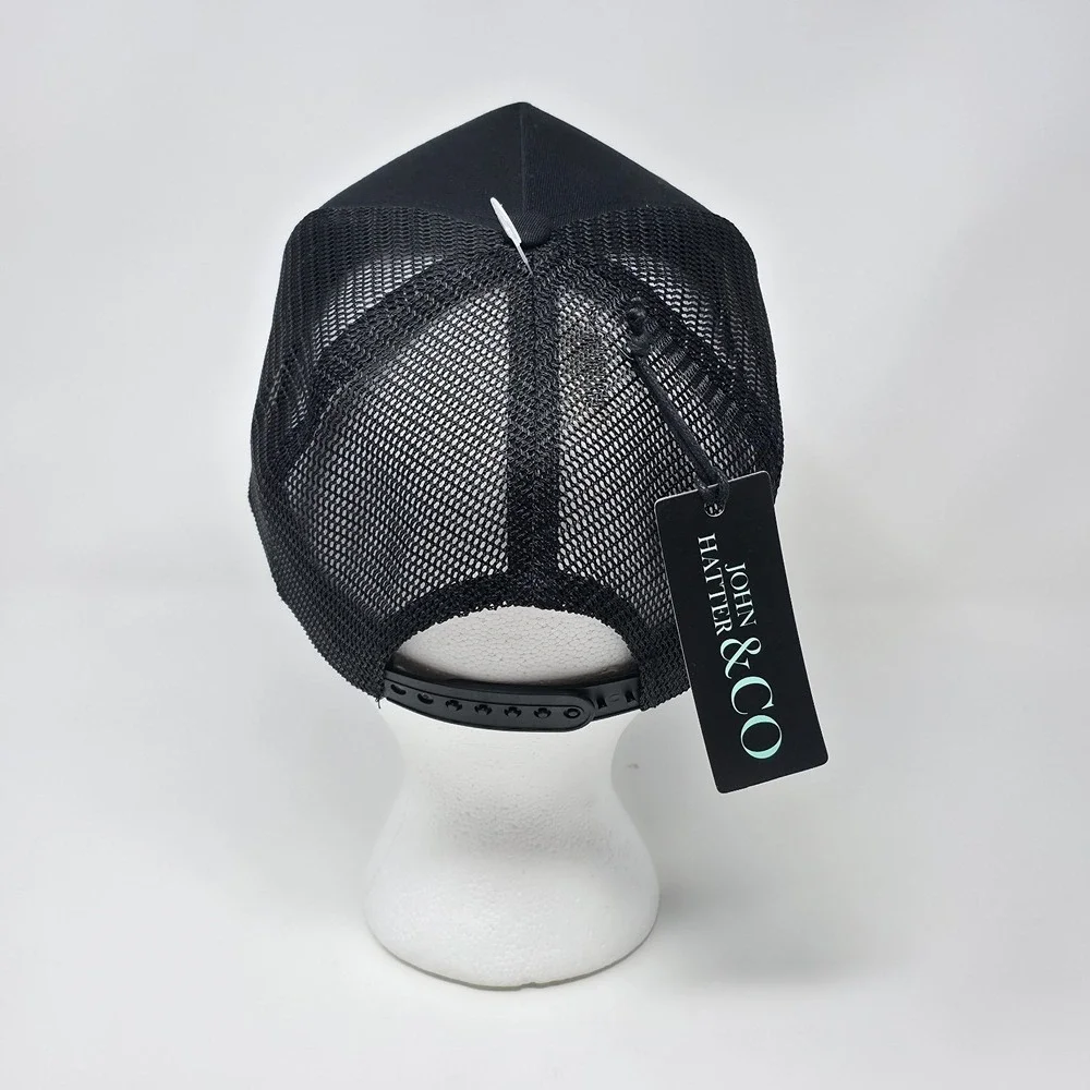 John Hatter & Co The Queen‎ A-Frame Trucker Hat Cap Snapback Rubber Patch Black